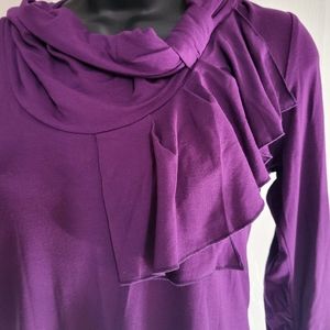 Purple Layerd Neck Blouse size M